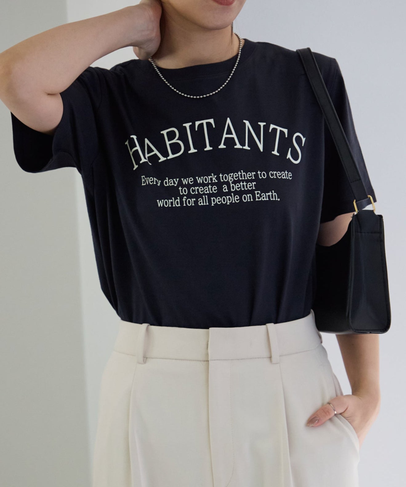 メッセージロゴ スーピマコットン半袖Tシャツ