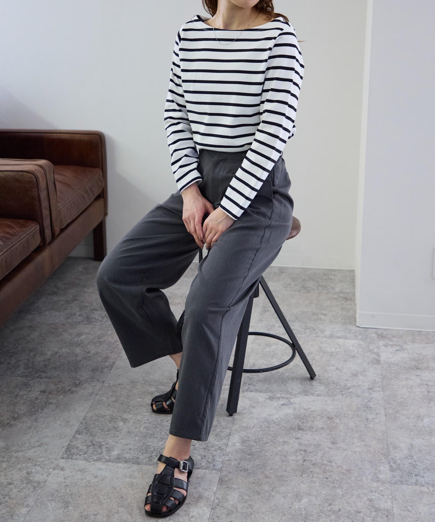 ボートネックボーダーTEE