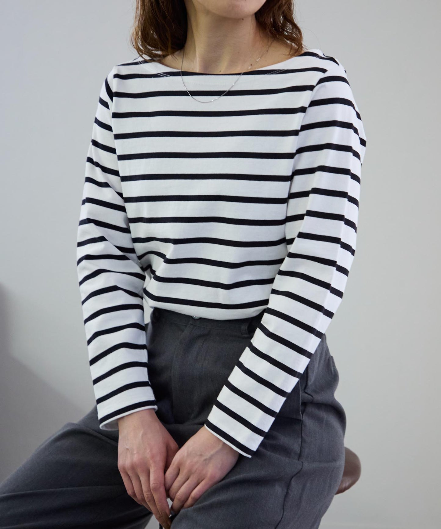 ボートネックボーダーTEE