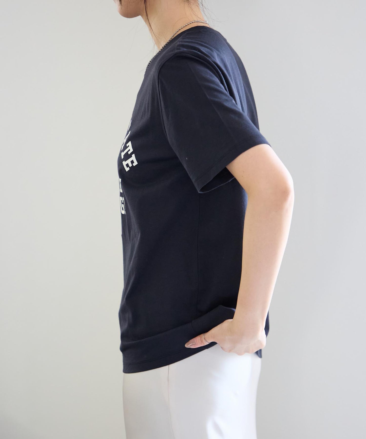 ヴィンテージ風カレッジロゴ スーピマ半袖Tシャツ