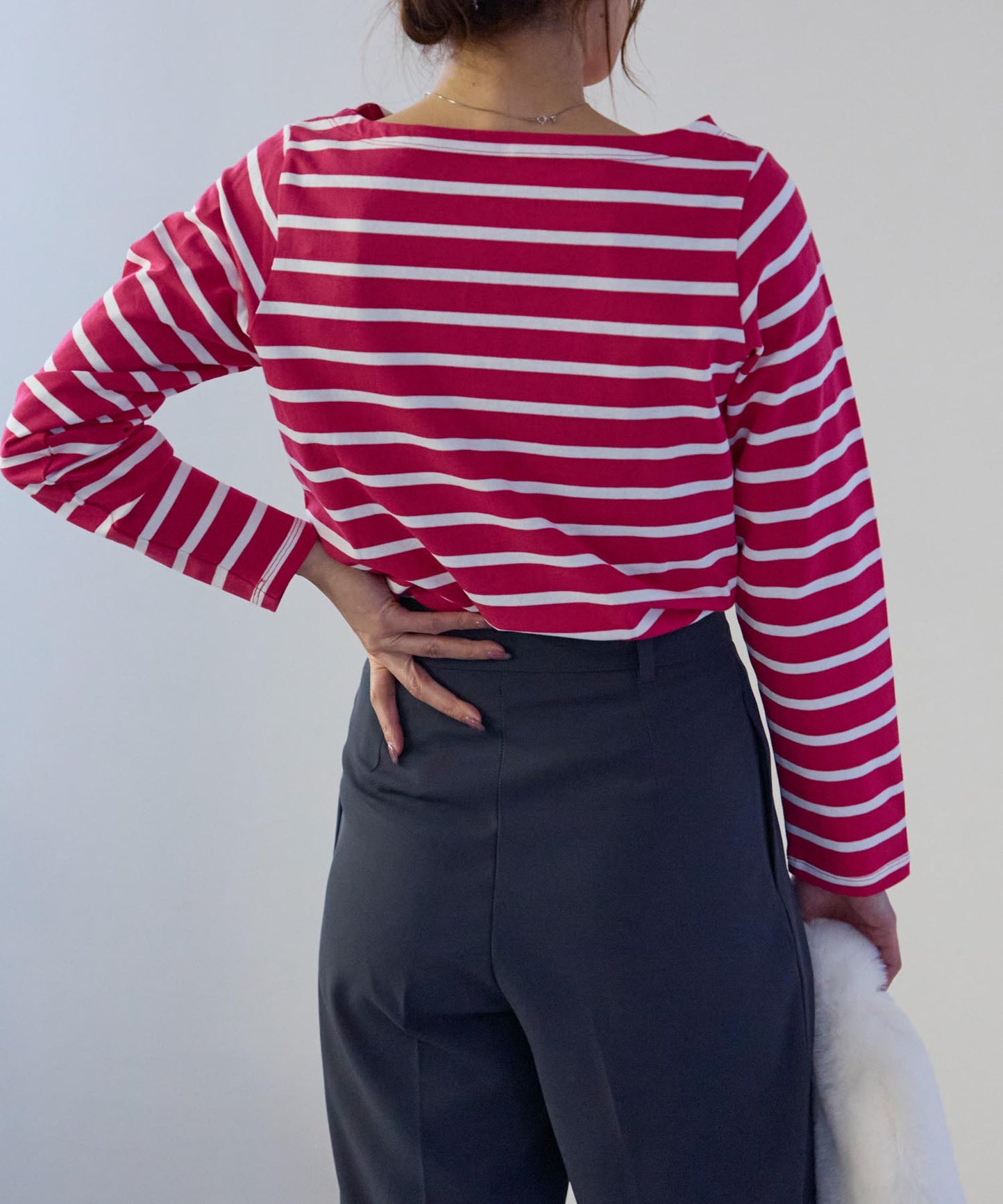 ボートネックボーダーTEE