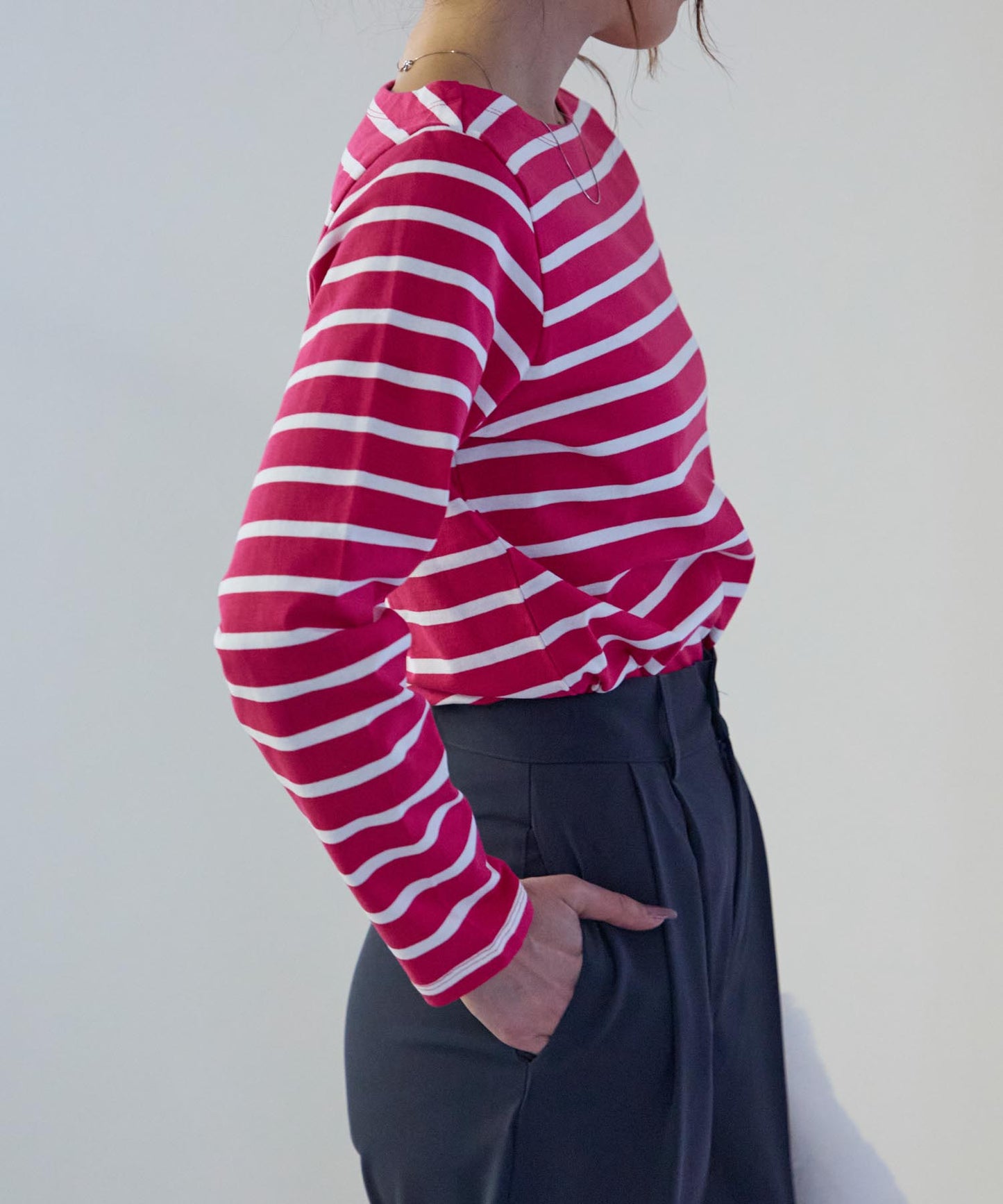 ボートネックボーダーTEE