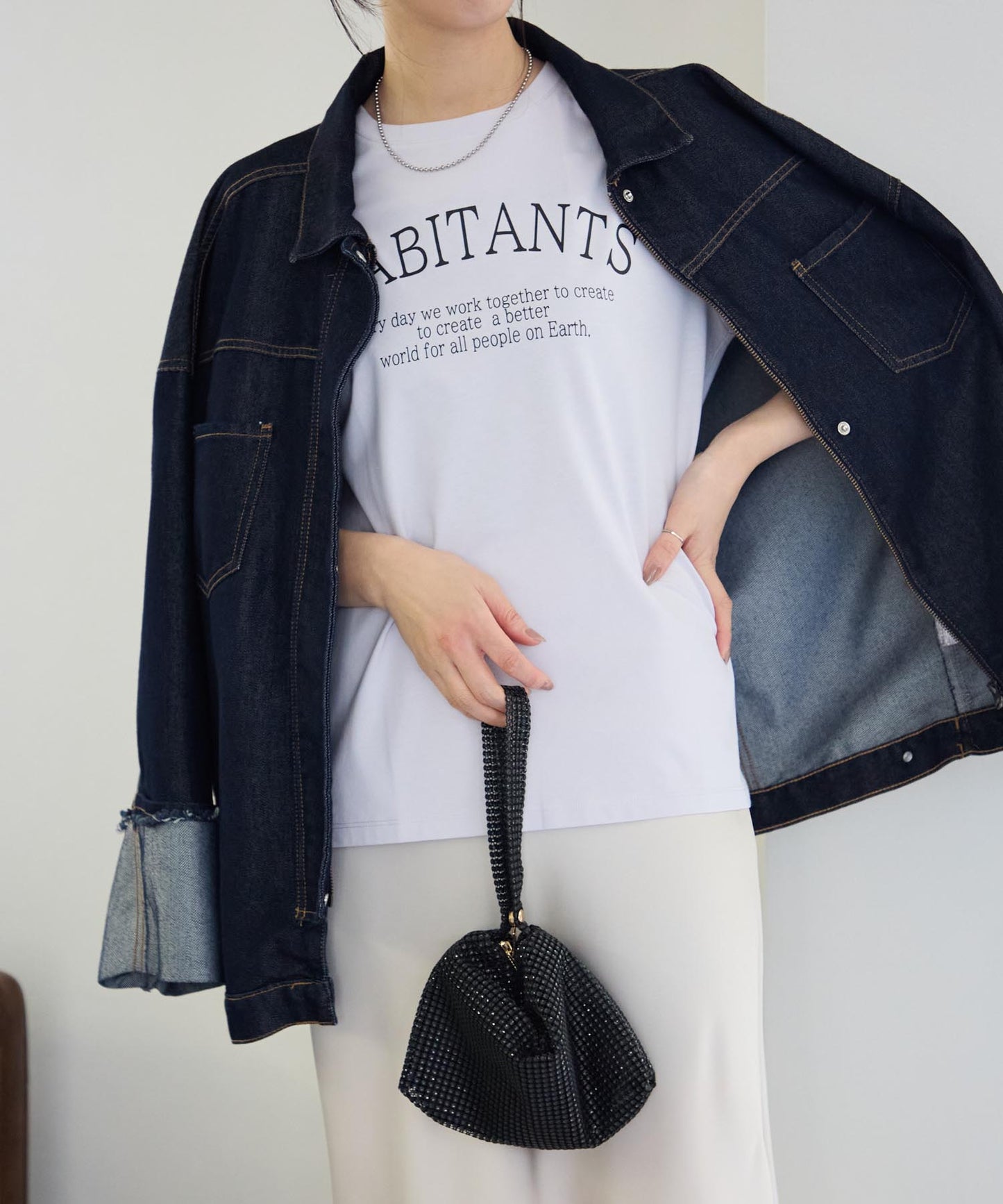 メッセージロゴ スーピマコットン半袖Tシャツ