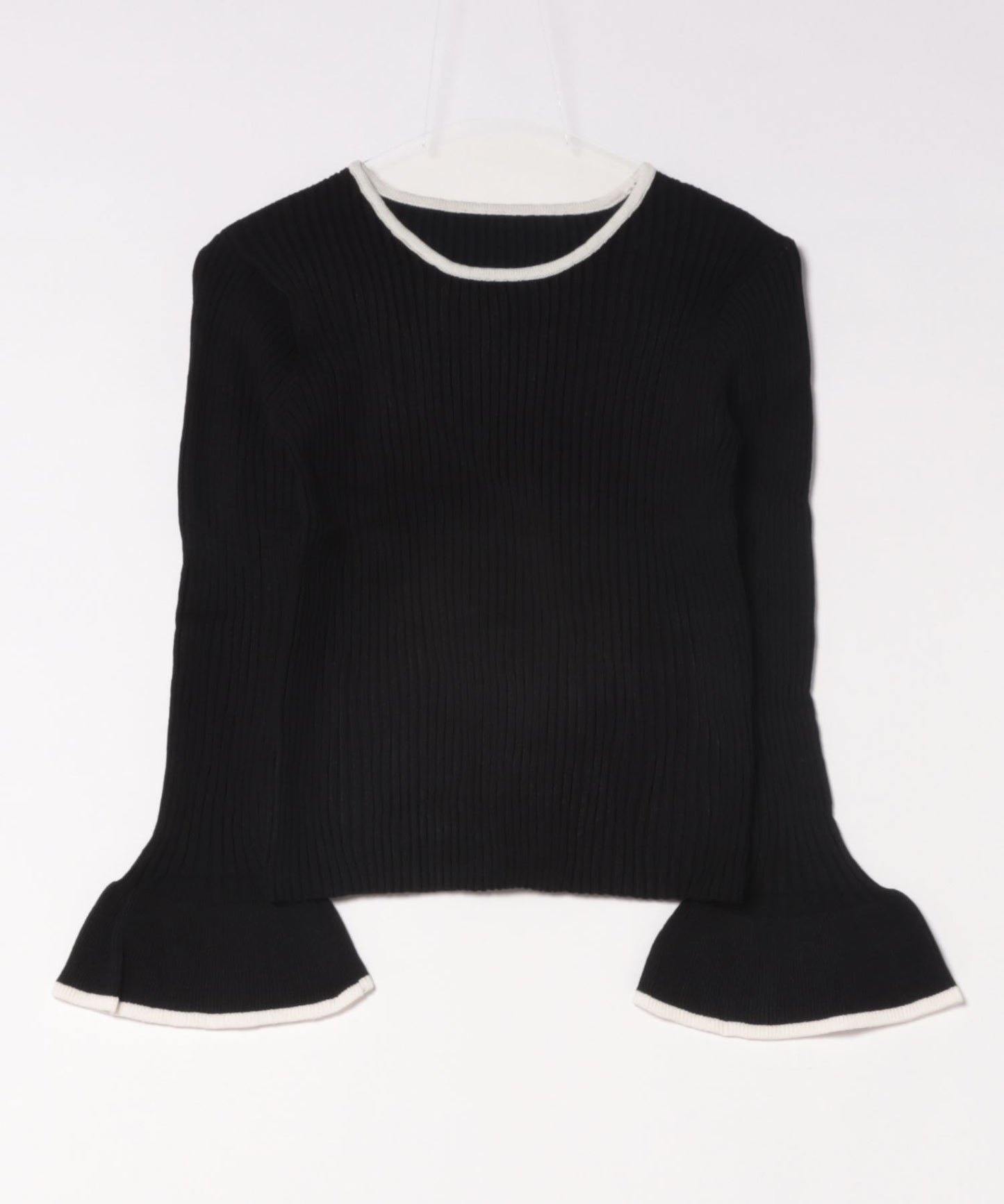 フレアスリーブ リブニット