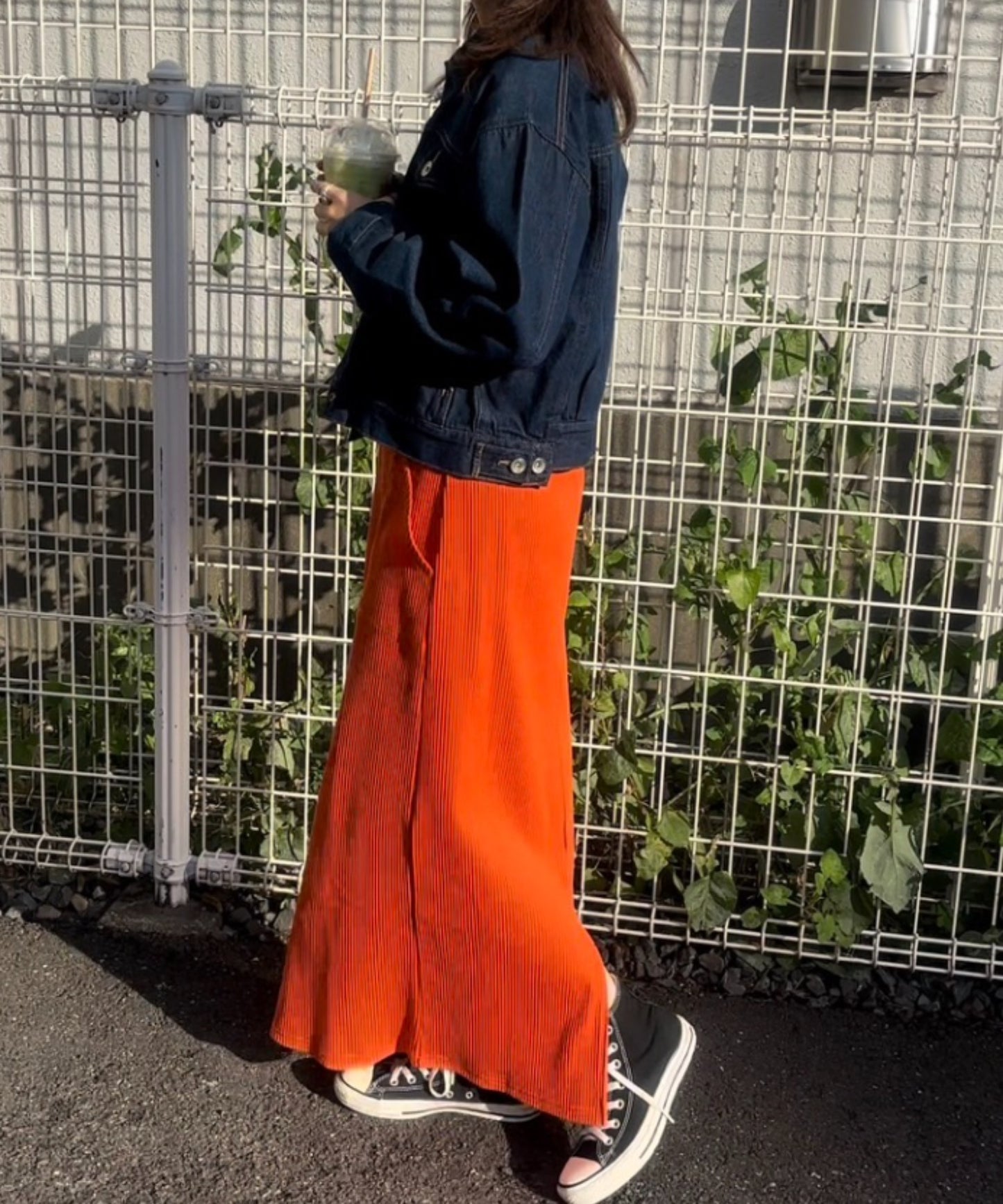 リブ カット ナロースカート