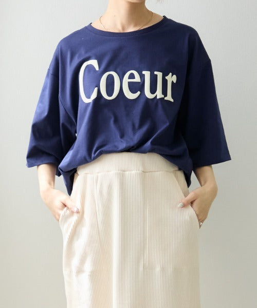 ロゴ発泡プリント半袖Tシャツ