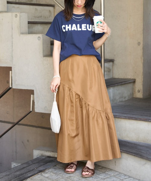 パイル刺繍ロゴTシャツ