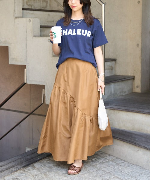 パイル刺繍ロゴTシャツ