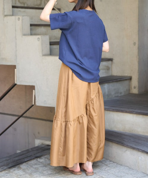 パイル刺繍ロゴTシャツ