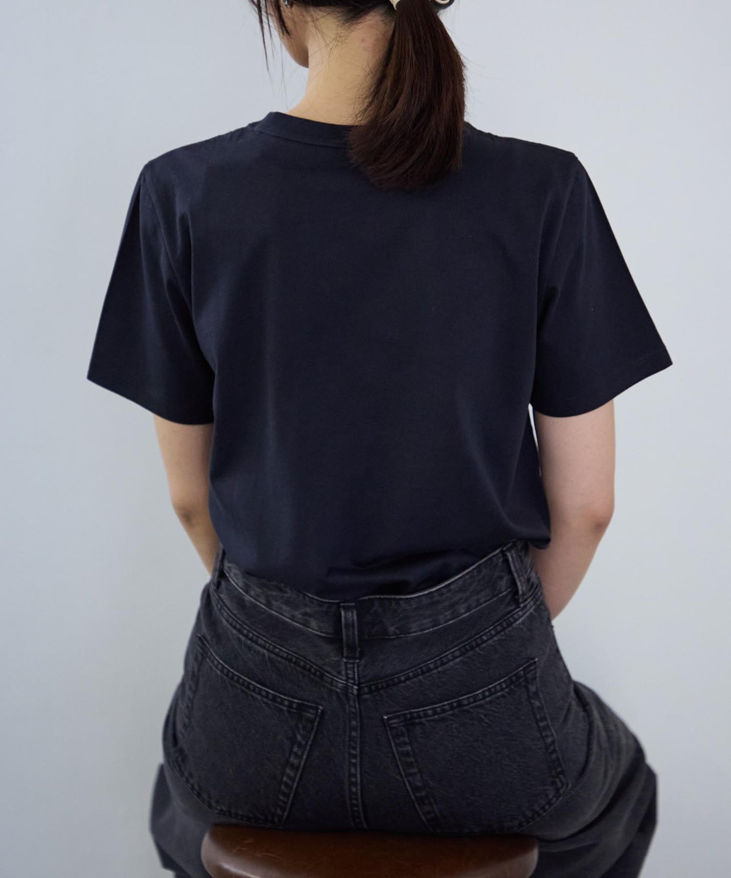 胸元フロントプリント 半袖サイロTシャツ