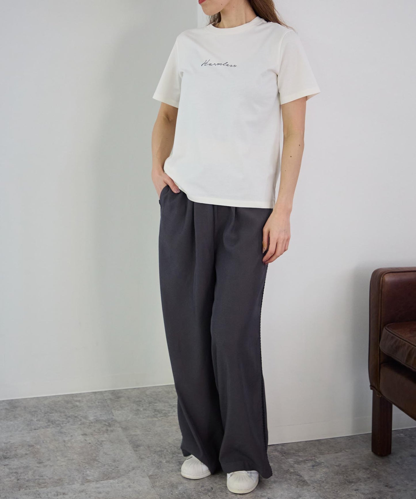 胸元フロントプリント 半袖サイロTシャツ
