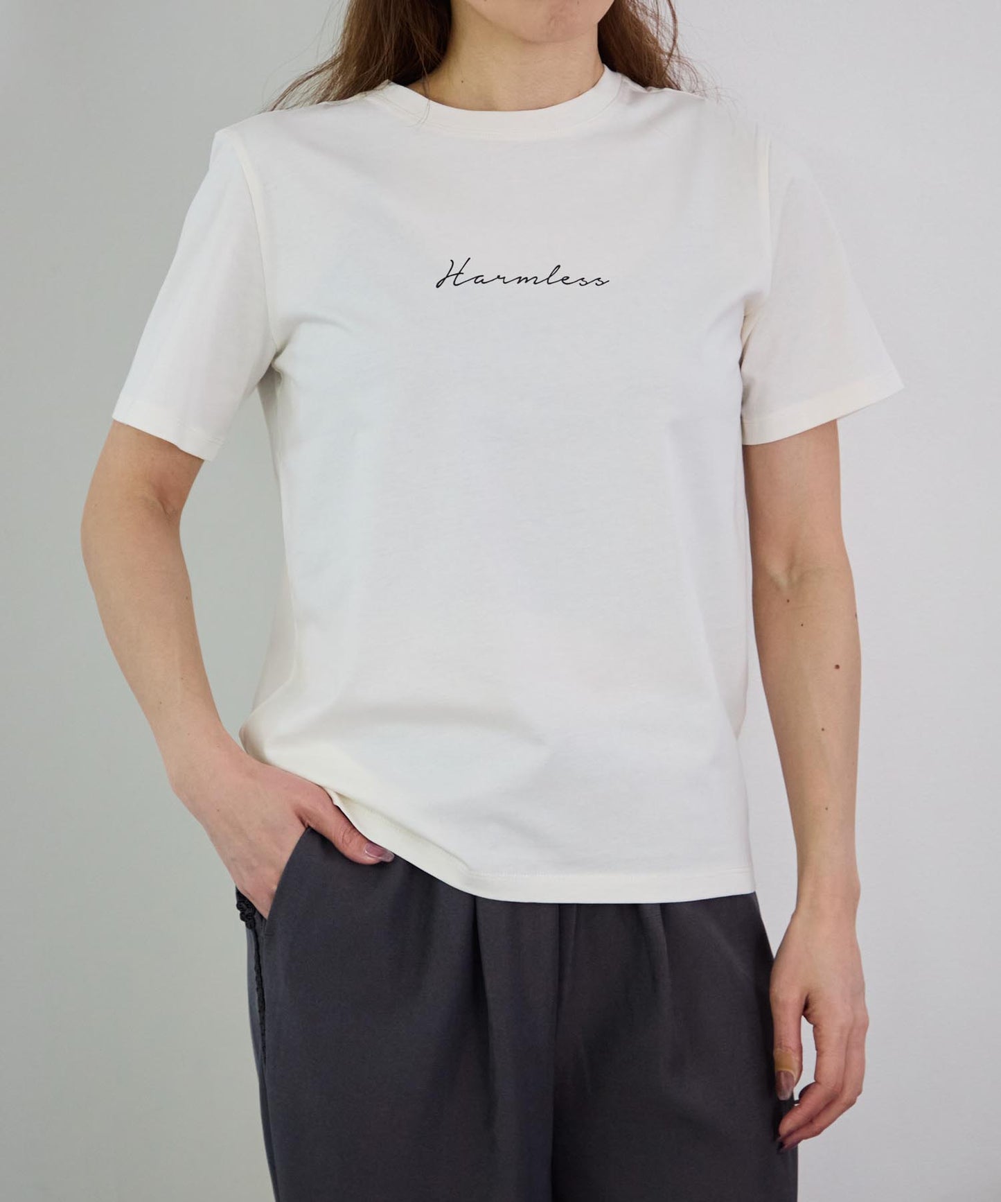 胸元フロントプリント 半袖サイロTシャツ