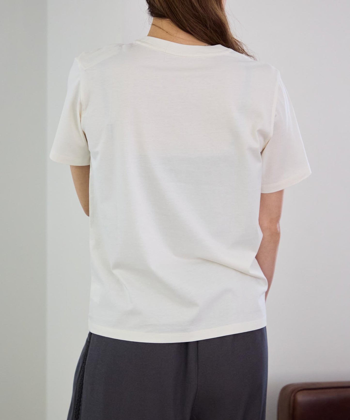 胸元フロントプリント 半袖サイロTシャツ