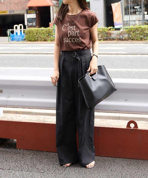 フロントロゴ フレンチスリーブTシャツ/サイロ コットンTシャツ