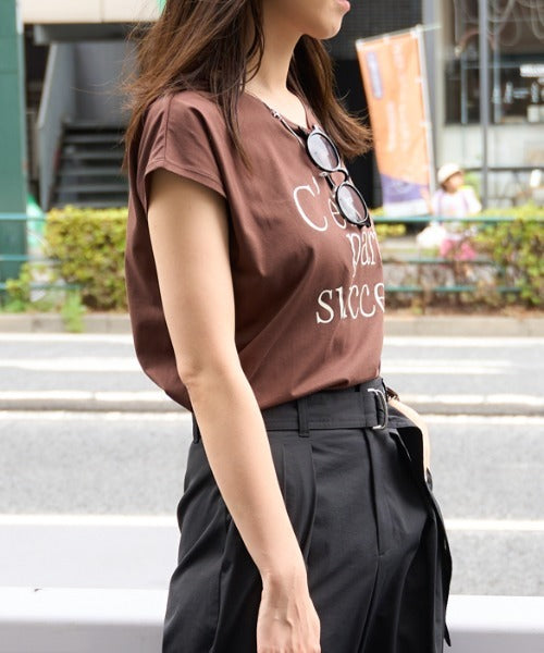 フロントロゴ フレンチスリーブTシャツ/サイロ コットンTシャツ