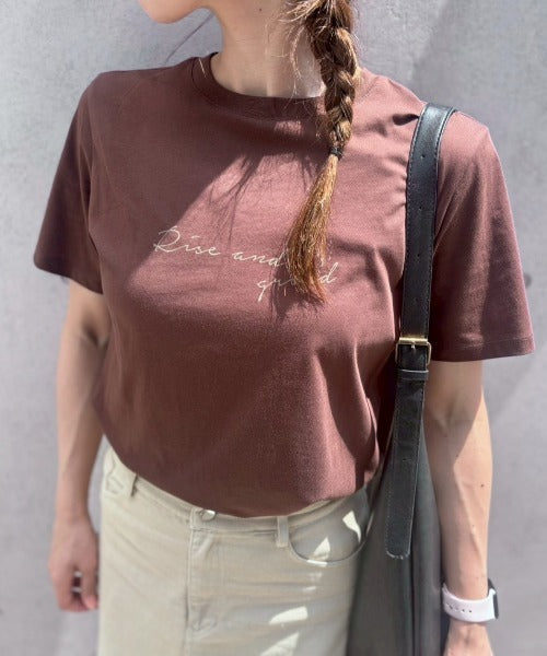 手描き風ロゴ 半袖サイロTシャツ/コットンTシャツ