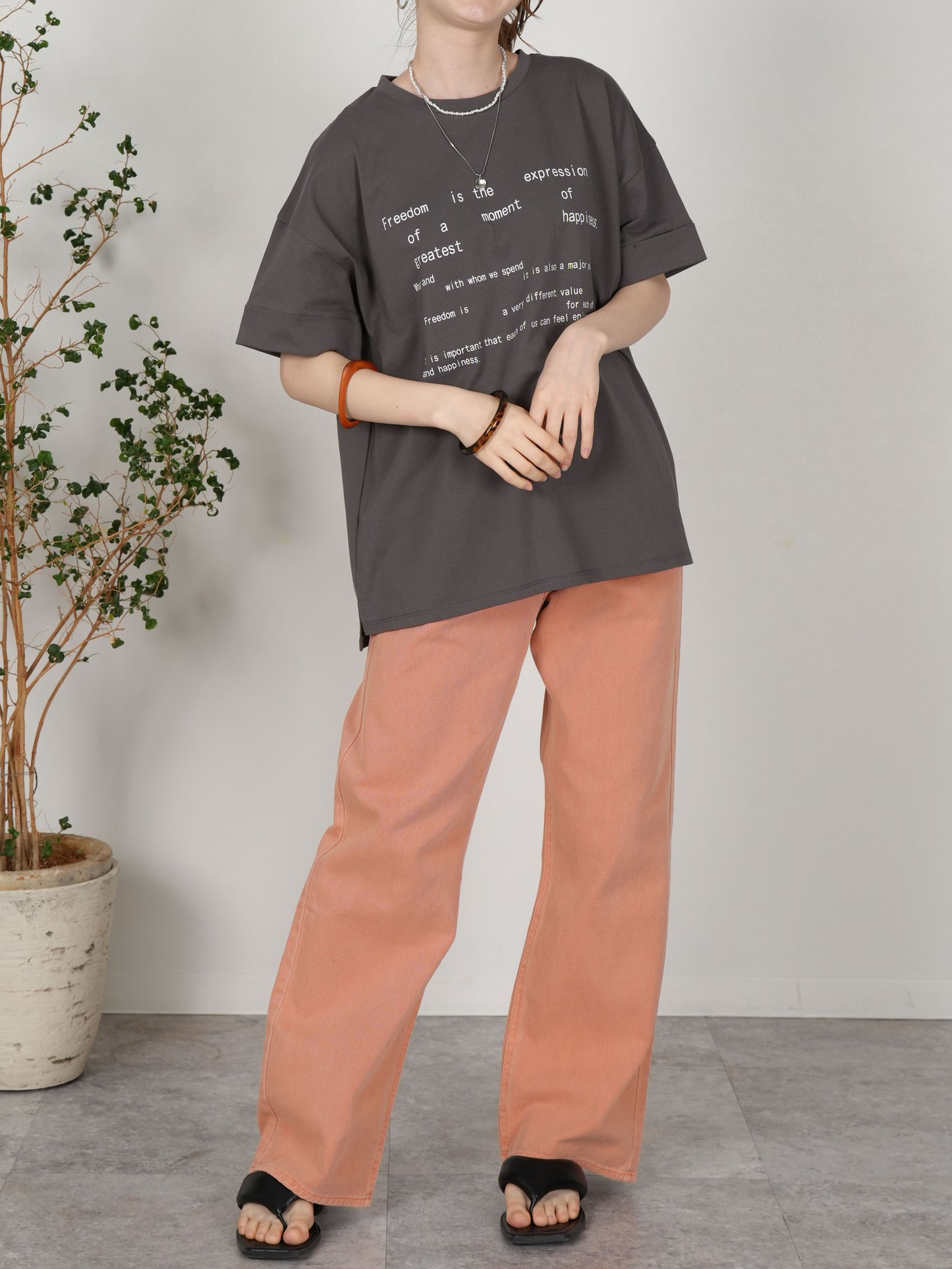 ワイドデニムパンツ