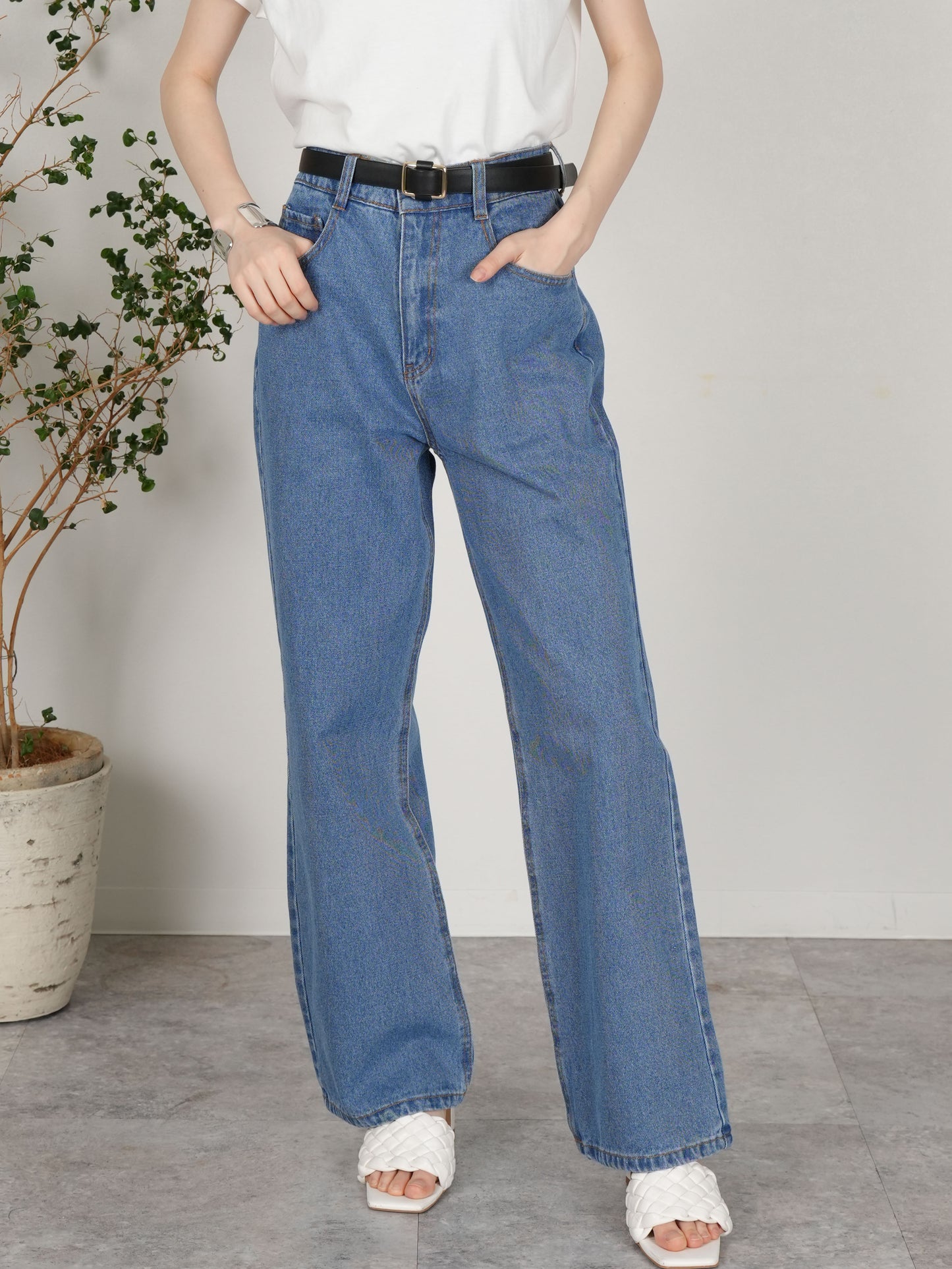 ワイドデニムパンツ