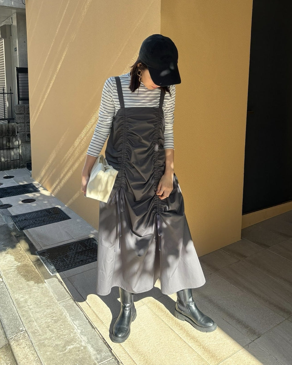 ギャザーリボンワンピース