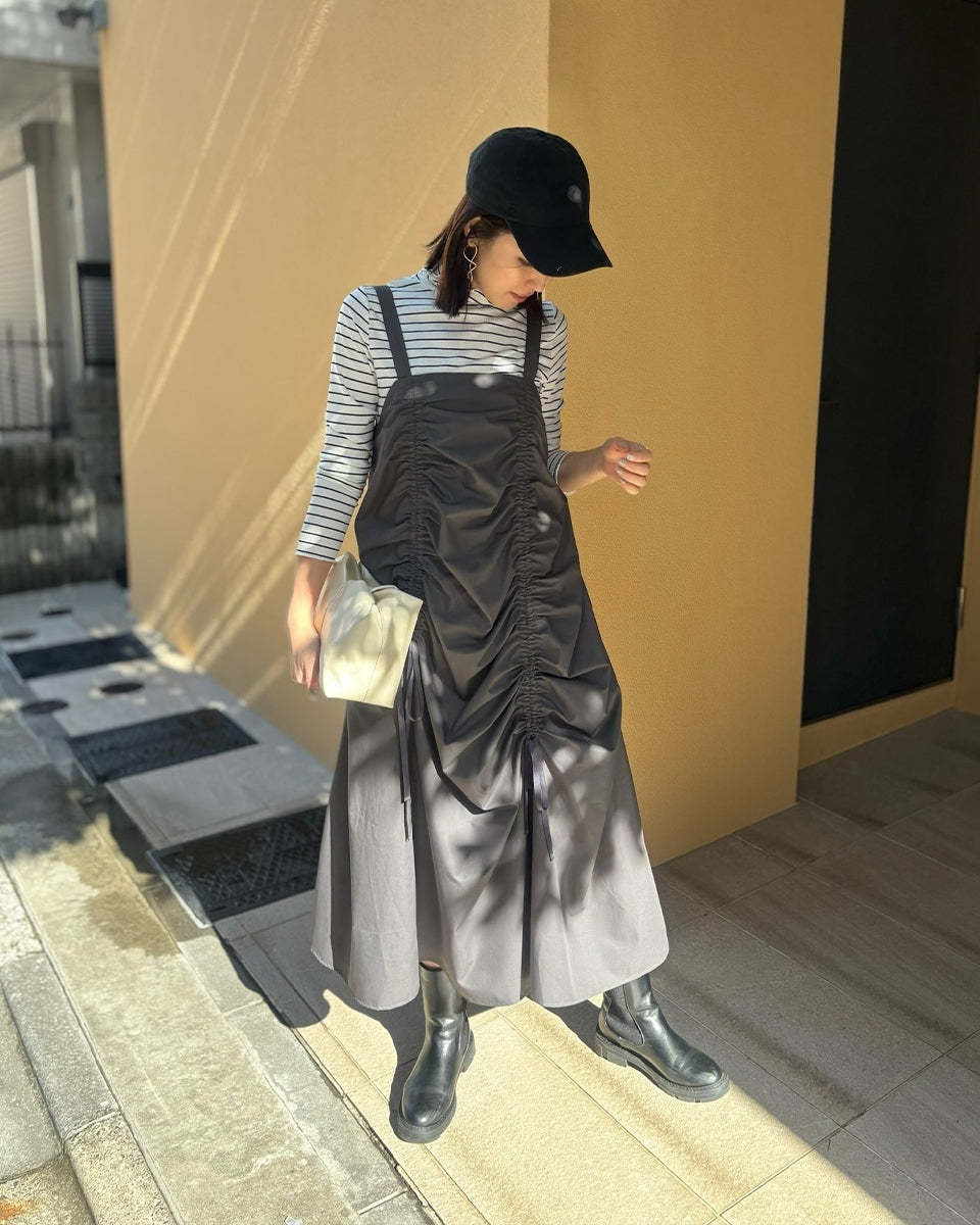 ギャザーリボンワンピース