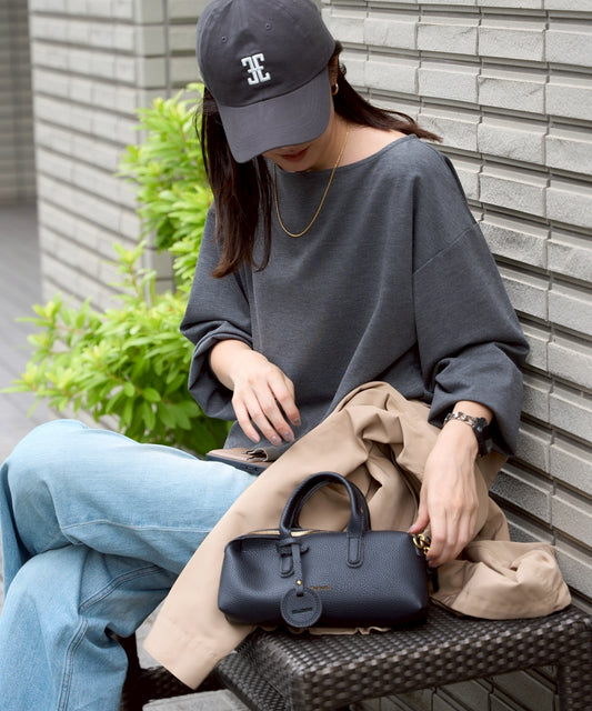 ボートネックポンチプルオーバー