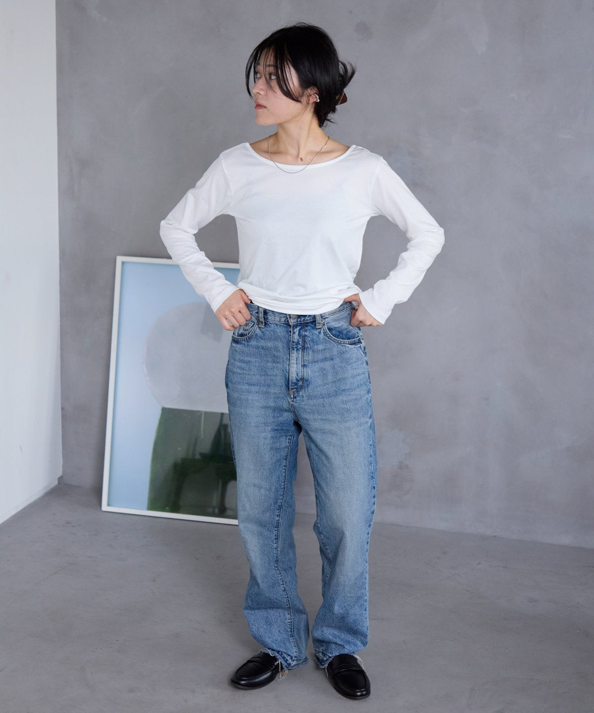 バックオープンTシャツ