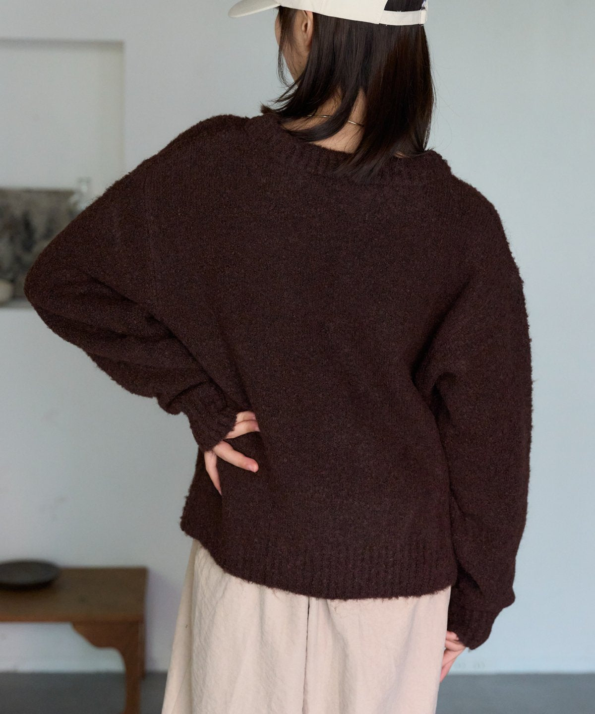 ジップアップニット