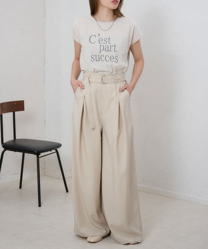 ベルト付きワイドパンツ / セットアップ対応