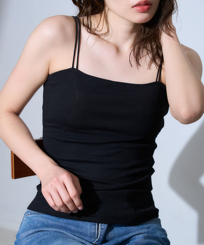 カップ付きダブルストラップキャミソール/ベアトップ