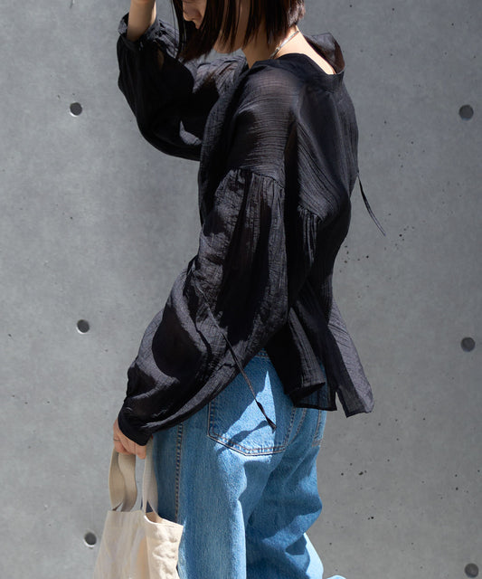 前後2WAYワッシャーブラウス