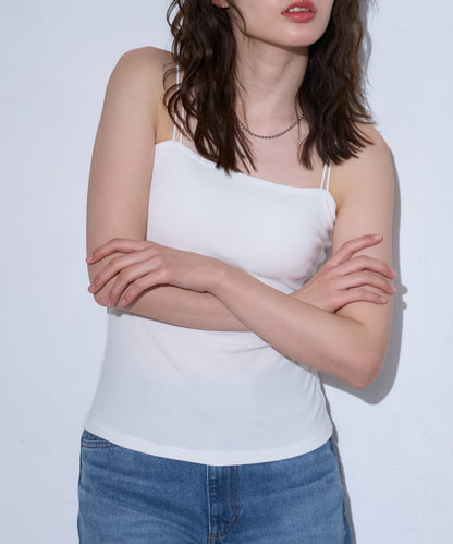 カップ付きダブルストラップキャミソール/ベアトップ