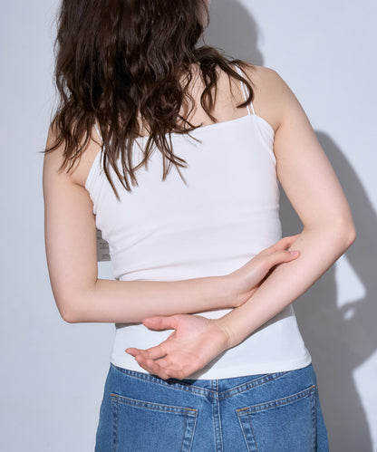 カップ付きダブルストラップキャミソール/ベアトップ