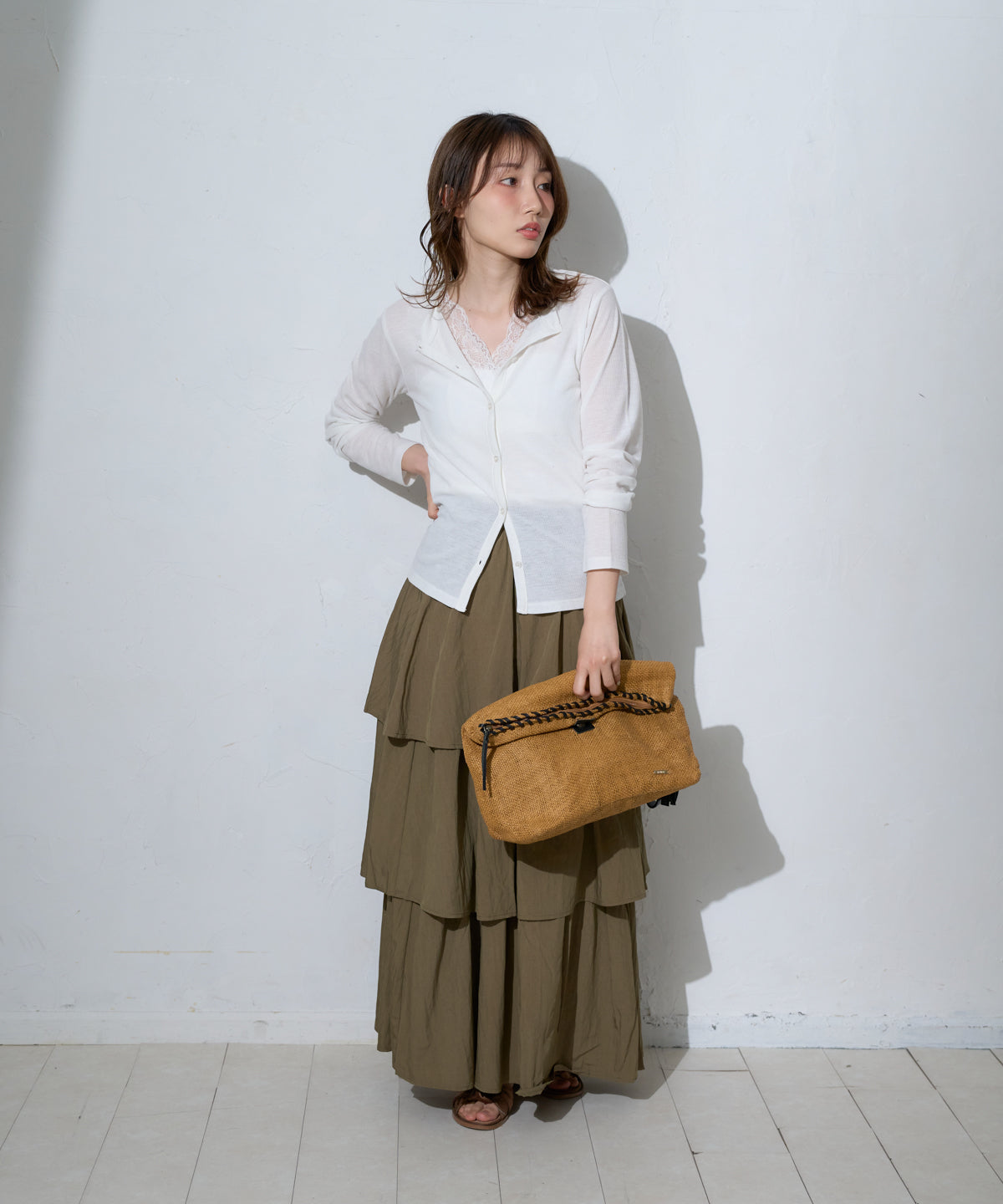 アシメティアードスカート