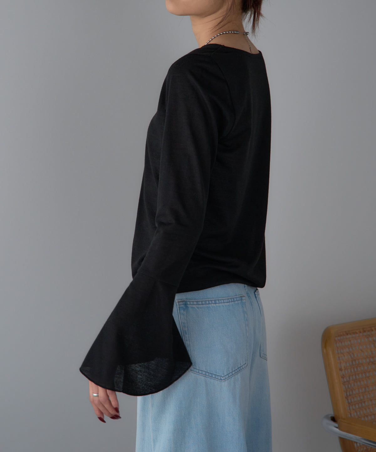 フレアスリーブトップス