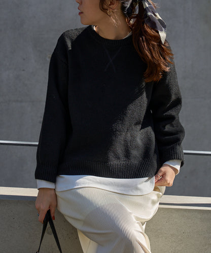 ウール混 オーバーサイズニット