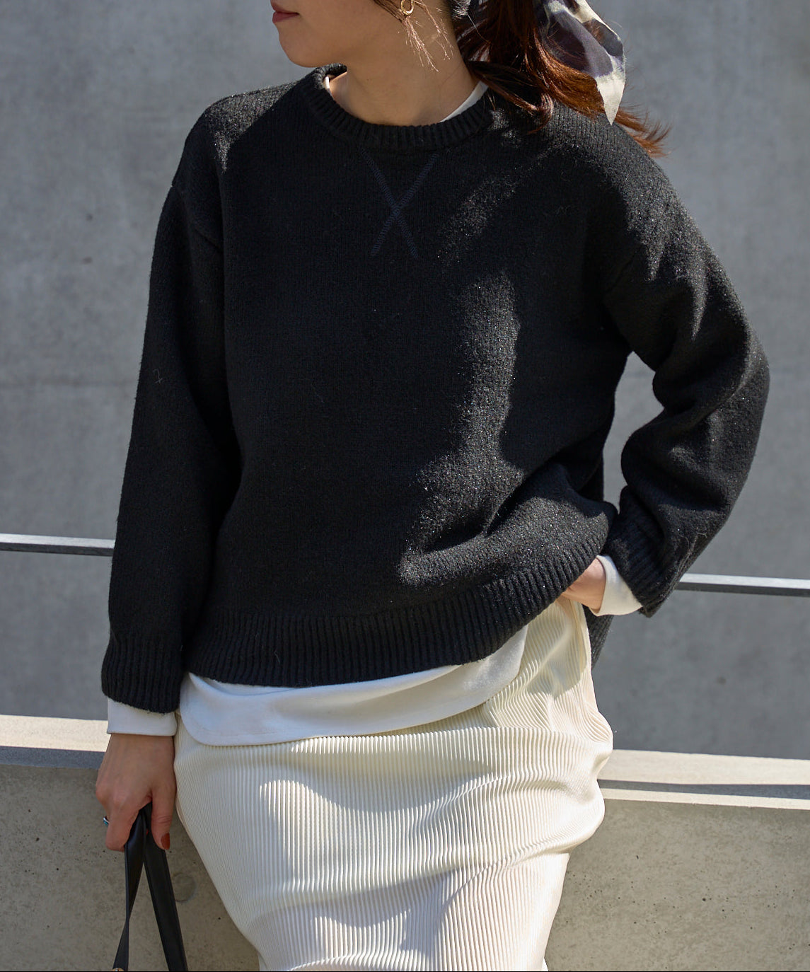 ウール混 オーバーサイズニット