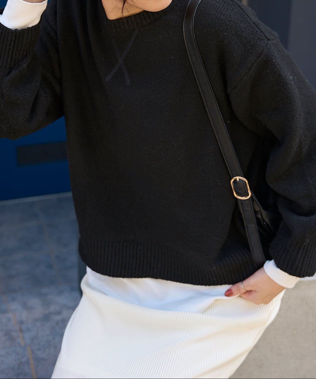 ウール混 オーバーサイズニット