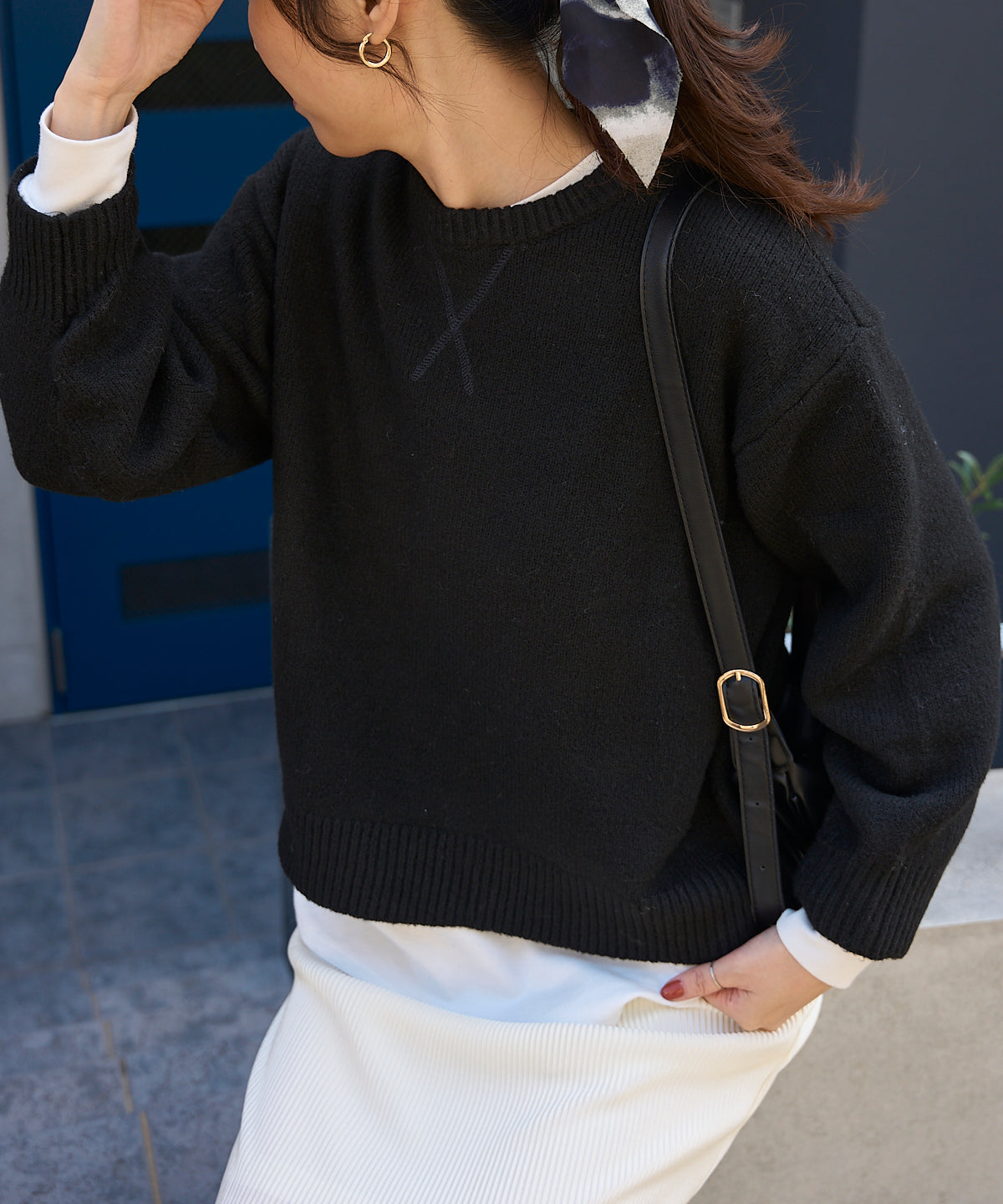 ウール混 オーバーサイズニット