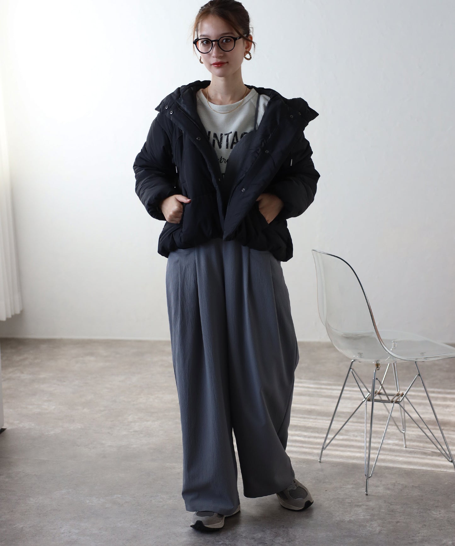 中綿ショートブルゾン