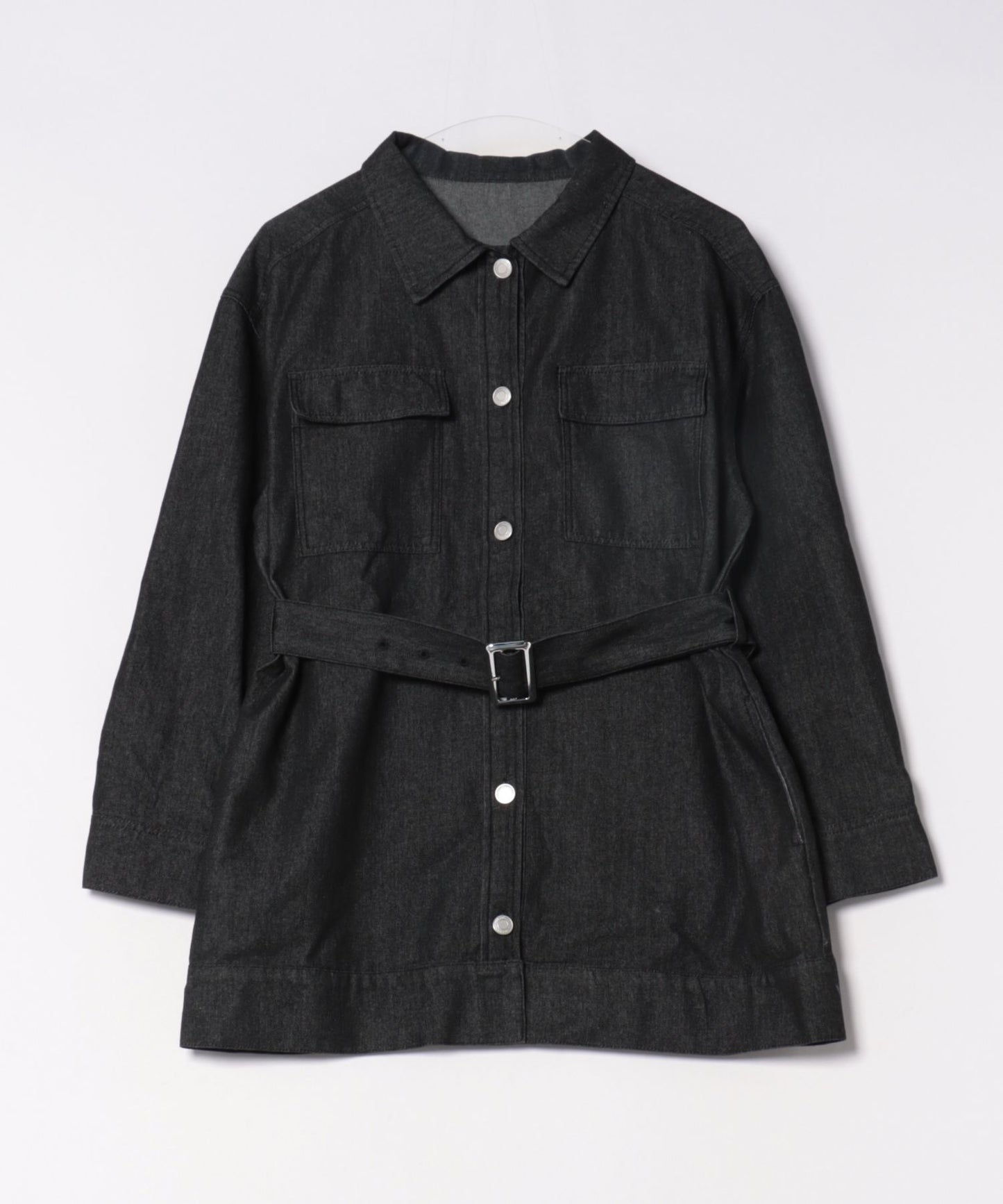 ベルト付きデニムジャケット