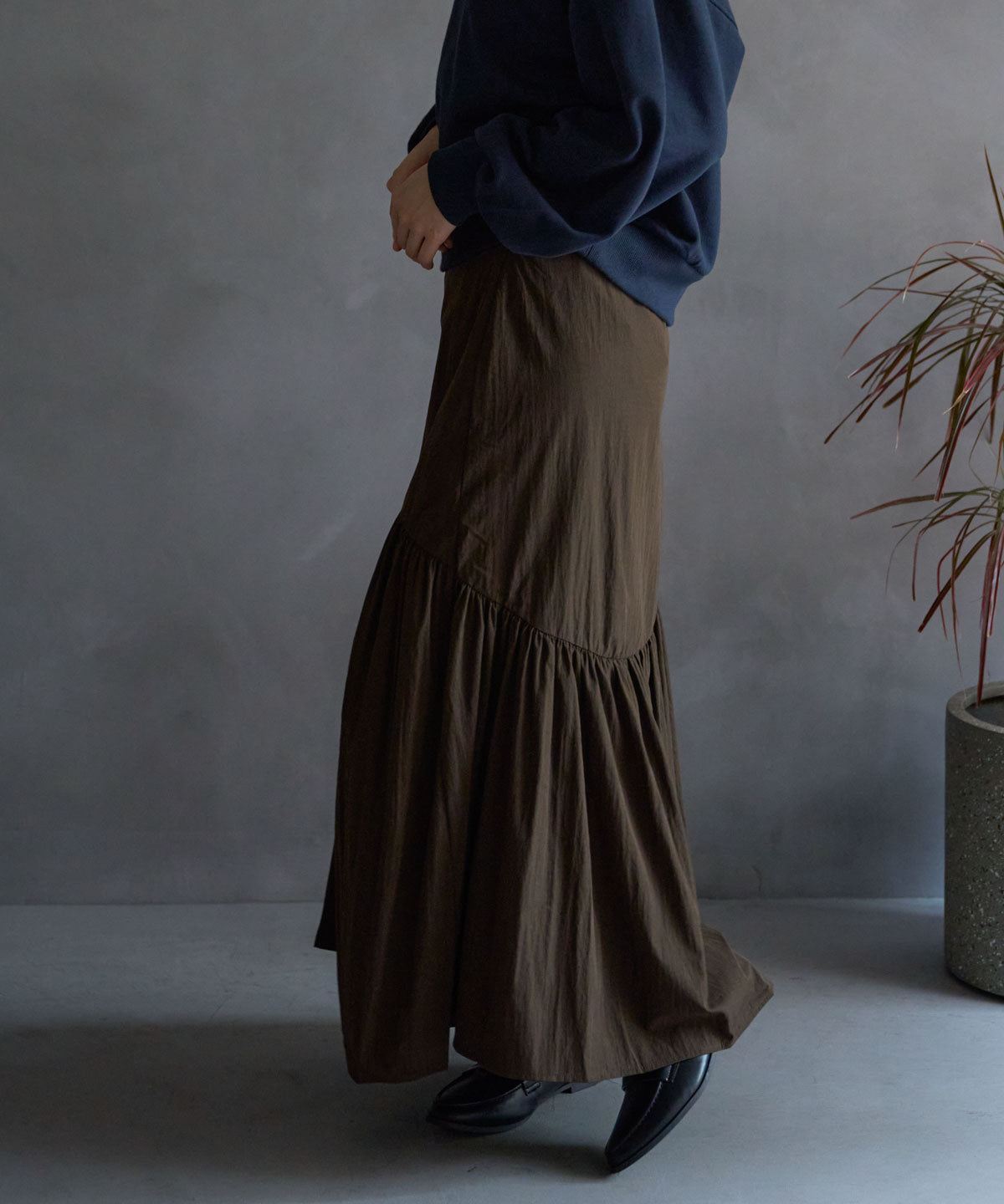 ラウンドギャザーロングスカート