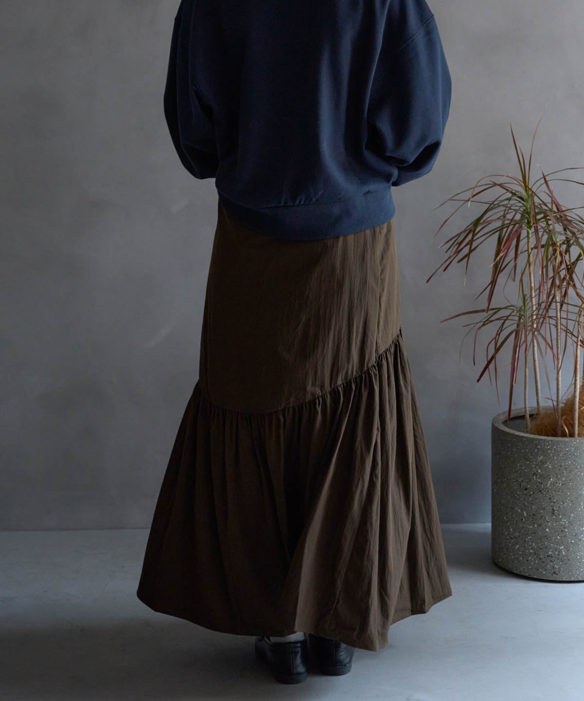 ラウンドギャザーロングスカート
