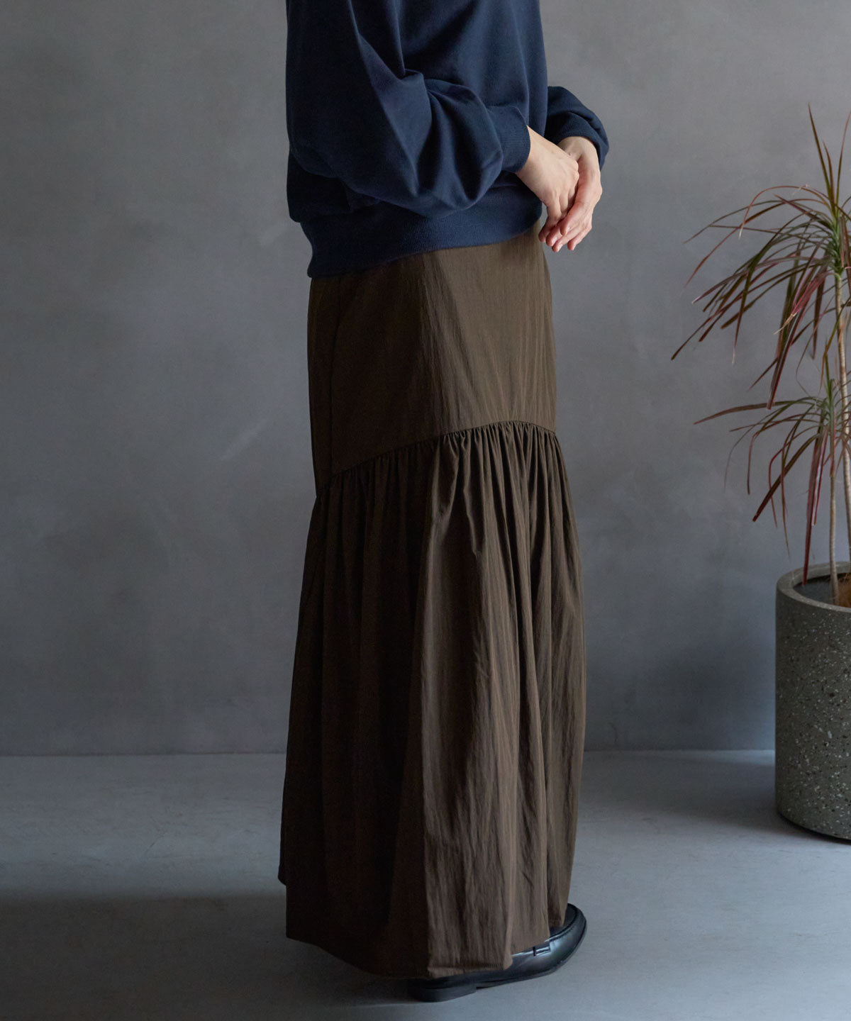 ラウンドギャザーロングスカート