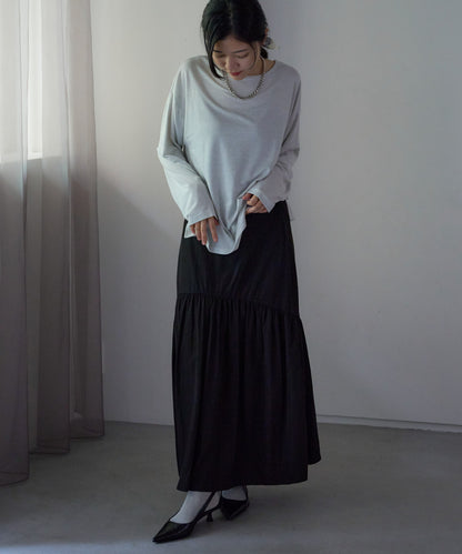 ラウンドギャザーロングスカート