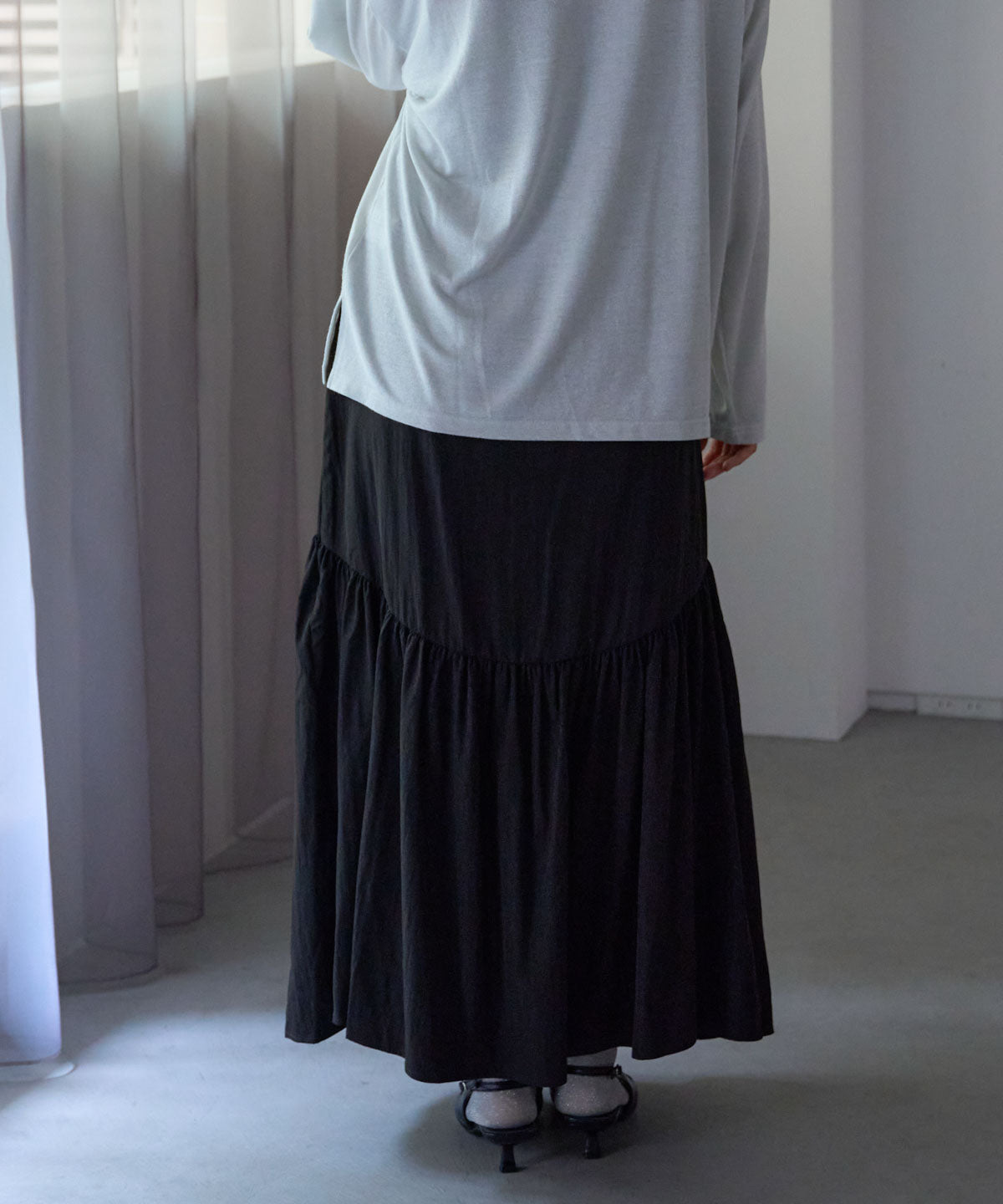 ラウンドギャザーロングスカート