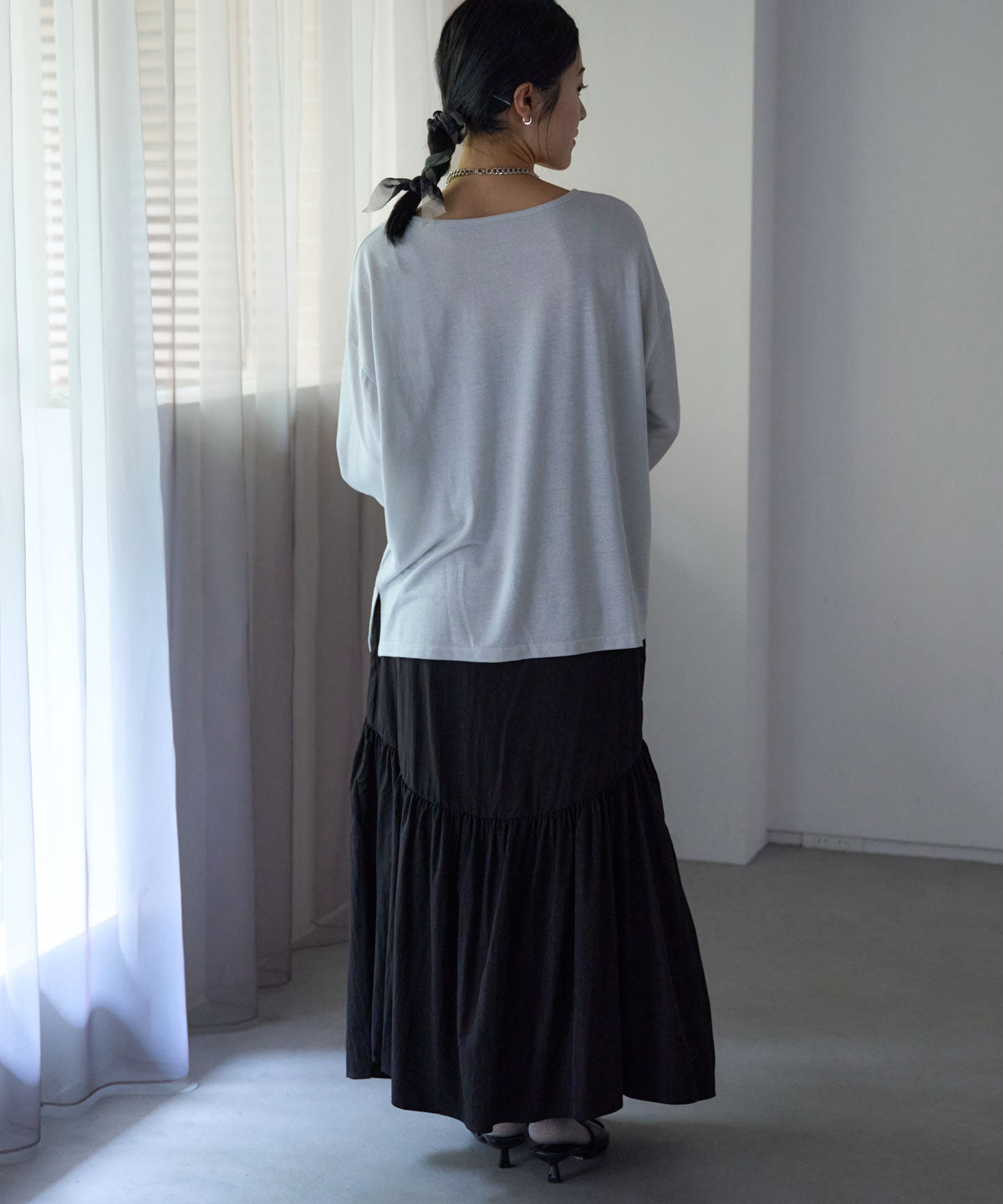 ラウンドギャザーロングスカート