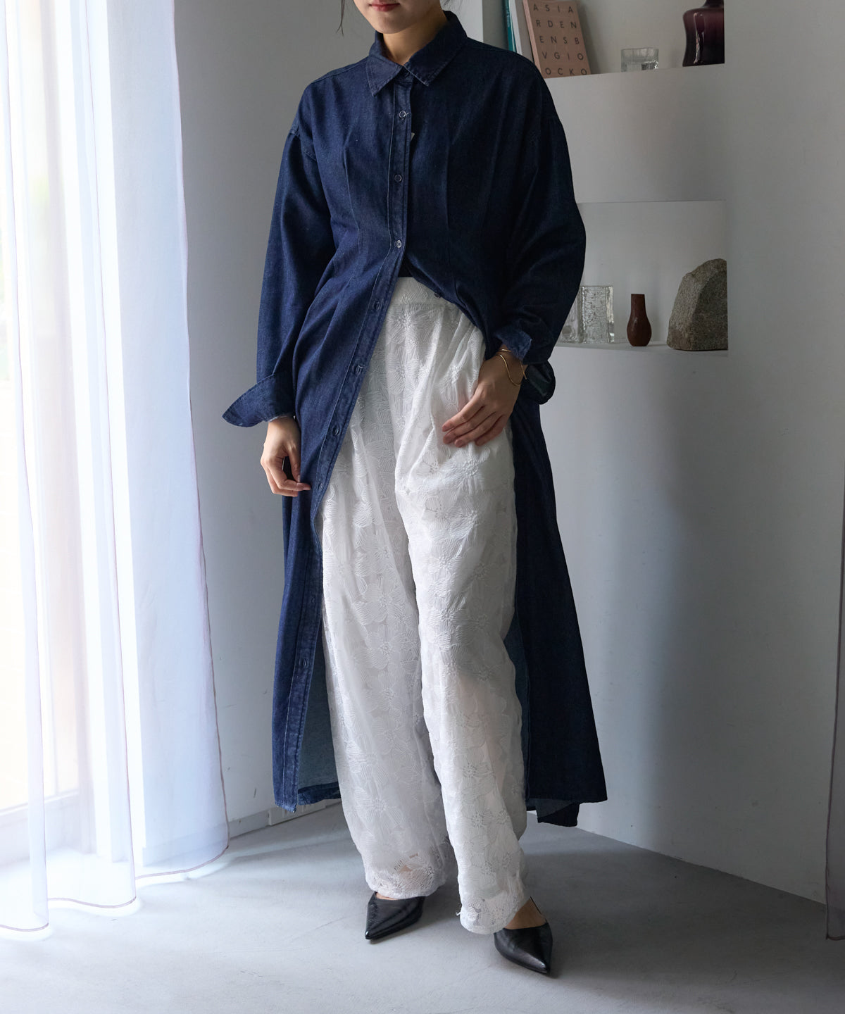 レースワイドパンツ/セットアップ対応