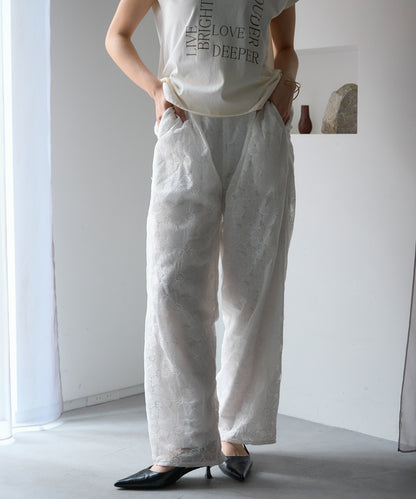 レースワイドパンツ/セットアップ対応