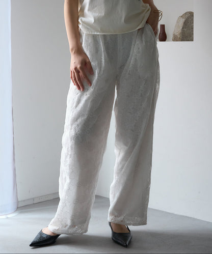 レースワイドパンツ/セットアップ対応