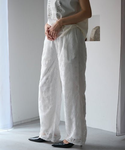 レースワイドパンツ/セットアップ対応